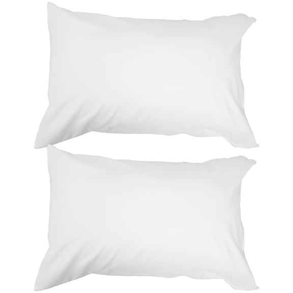 FUTUREORYY 2Pcs White Polyester Pillow Cover Set Soft Lightweight Cushion Cover for Home Bedroom Sofa