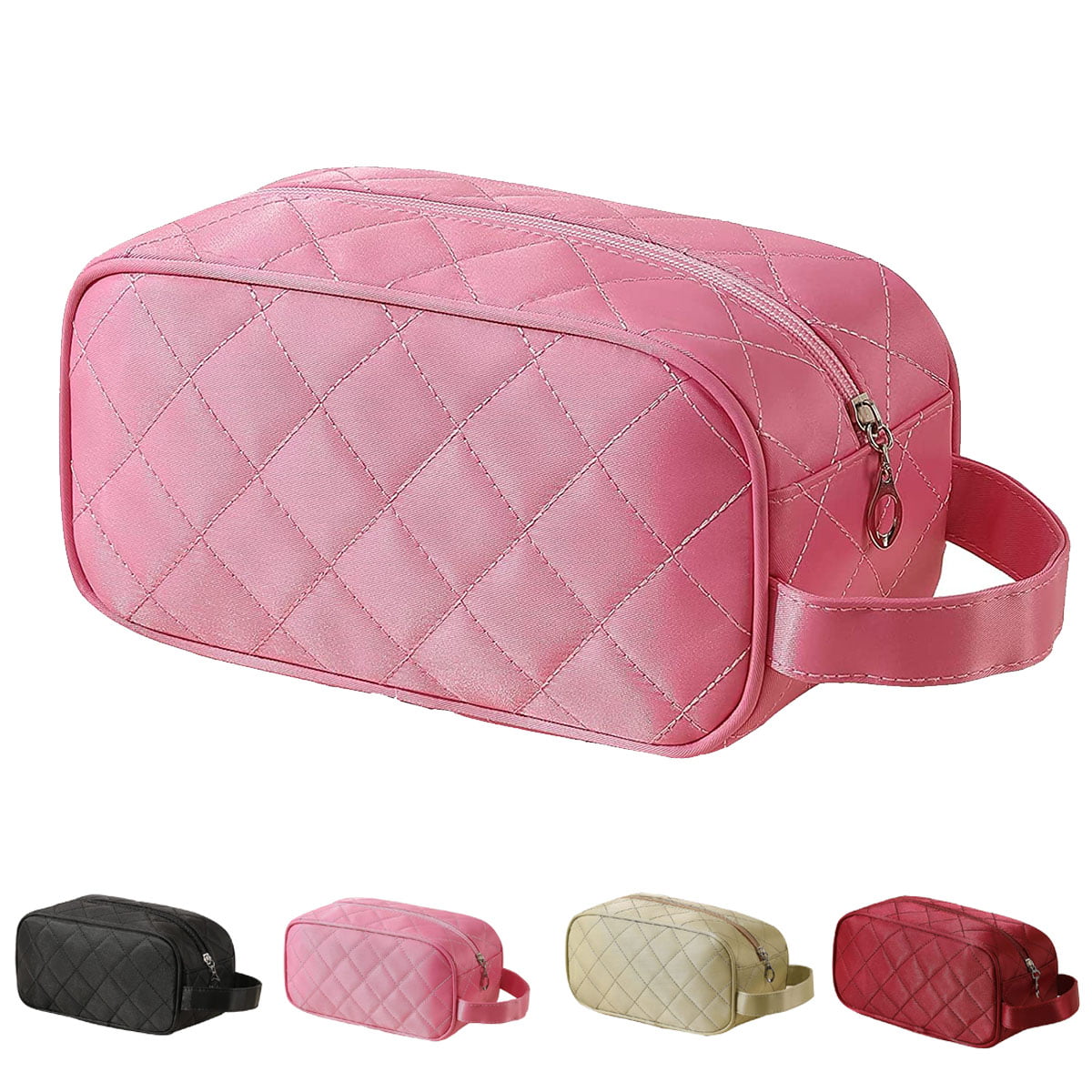 SoloTravel Portable Travel Makeup Cosmetic Bags Organizer Multifunction  Case Travel Bags for Women - Pink Color