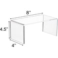 thumbnail image 3 of CLAY TONIC Durable 4-Pack Large Clear 5mm Thick Acrylic Display Risers for Funko POP figures,Retail Display, Display Riser Shelf Showcase Fixtures for Jewelry (4, 8''x 4''x 4.5''), 3 of 4