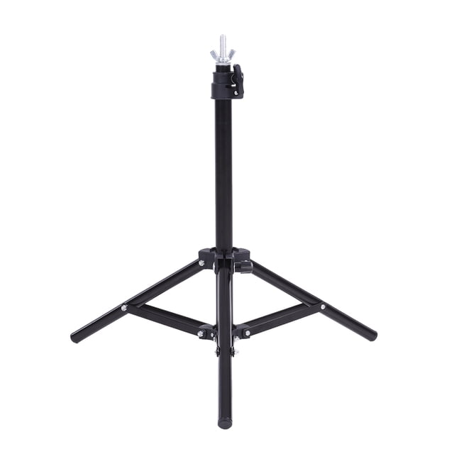 Photography 60.5 x 70cm Small Photography Studio Video Metal Support Stand System Kit Set w/ Crossbar & 3 x Clamps for PVC Backdrop Background