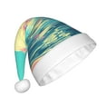 thumbnail image 2 of Cauagu Retro Palm Beach Sunset for Adult Christmas Hat,1-Pack Xmas Holiday Hat Santa Hat for Women & Men Festive Headwear Accessories Fit for Christmas/New Year/Party, 2 of 6