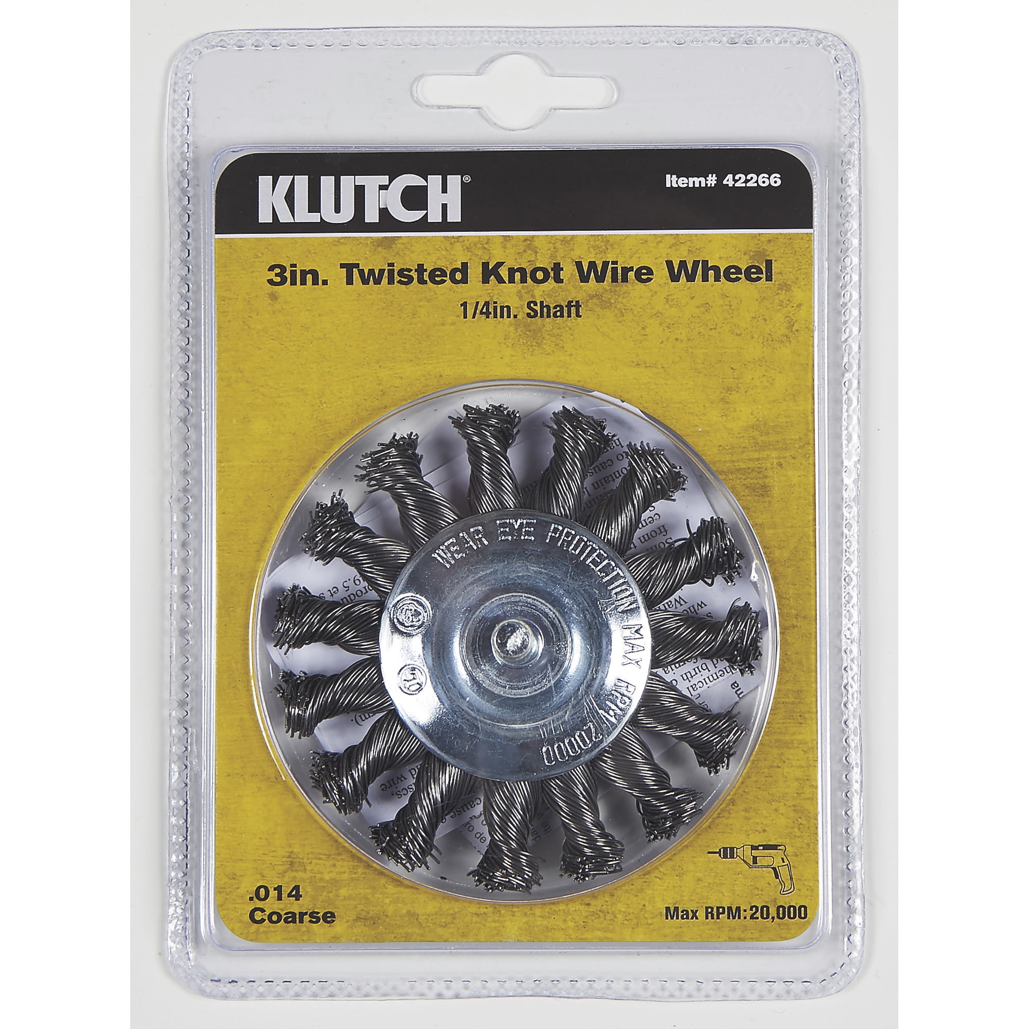 Klutch 3in. Twisted Knot Wire Wheel