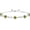 August-Peridot Green, variant on Infinity Square Cut Birthstone Adjustable Bracelet 925 Sterling Silver Square Gemstone Tennis Bracelet with Box Chain for Women Gifts