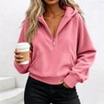thumbnail image 6 of AloohaidyvioNo Boundaries Womens Quarter Zip Hoodies Fall Casual Loose Fit Comfy FLeece Long Sleeve Sweatshirts, 6 of 7