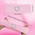 thumbnail image 2 of 100PCS Spandex Stretch Chair Sashes Bows Universal Elastic Chair Cover Bands Ties with Buckle Slider for Wedding Party Birthday Reception Events Banquet Decoration(Pink), 2 of 15