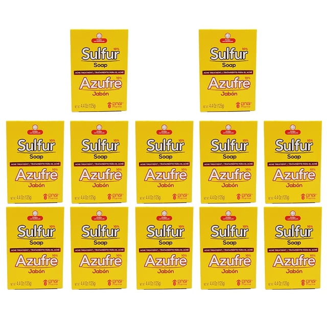 Grisi Bio Jabón de Azufre con Lanolina 4.4 oz (Paquete de 12)