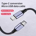 thumbnail image 4 of USB C to USB 5Pin Cable Type C Nylon Braided Wire Support 2.4A Fast Charging, 4 of 17