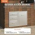 thumbnail image 3 of Outdoor Kitchen Combo, 29.5W Door, Triple Drawers, Propane Storage, Garbage Ring, for BBQ Island, 3 of 11