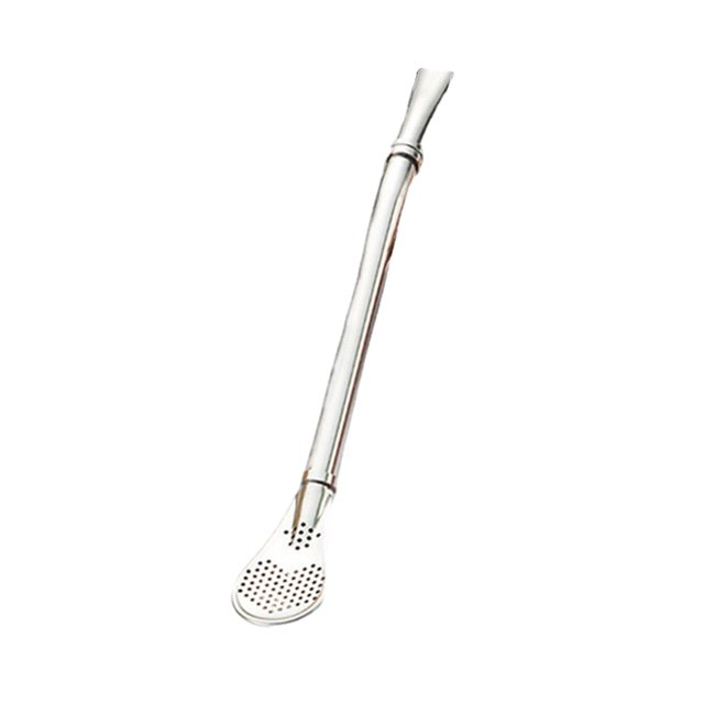 Cuillère de Filtre de Paille 304 en Acier Inoxydable de Qualité Alimentaire 2 en 1 Longue Poignée Réutilisables Filtrant les Fournitures de Cuisine de Cuillère de Paille de Café de Thé de Lait Résistant