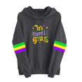 thumbnail image 5 of Craaazy Women's Long Sleeve Hooded Mardi Gras Sweatshirts with Pockets Gifts, 5 of 5
