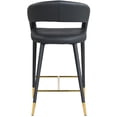 thumbnail image 2 of Meridian Furniture Destiny Black Vegan Leather Stool, 2 of 6