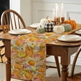 thumbnail image 3 of Fall Pumpkin Table Runner, Autumn Thanksgiving Kitchen Dining Table Decoration for Home Party Decor 13x90 Inches, 3 of 9