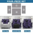 thumbnail image 6 of Kuiaobaty Crow Rose Print Recliner Chair Cover Dustproof Spider Web Reclining Sofa Slipcover Halloween Breathable Recliner Couch Cover Washable Reclining Slipcover with Elastic Bottom for Pets, 6 of 8