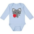 thumbnail image 3 of Inktastic Heart Cat Boys or Girls Long Sleeve Baby Bodysuit, 3 of 5