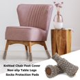 thumbnail image 3 of 4 Uds. Cubierta de pie de silla de punto almohadilla de protección antideslizante para muebles patas de mesa calcetines Likrtyny Libre de BPA, 3 of 3