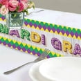 thumbnail image 7 of Dreamtimes Double Sided Mardi Gras Long Polyester Table Runner 13 x 90 Inches Fleur De Lis Table Cloth Cover Placemats for Kitchen Dinning Living Holiday Wedding Party Decor, 7 of 7