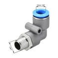 thumbnail image 2 of Elbow Push to Connect Air Fittings 10mm Tube OD  X 1/4PT Thread Pneumatic Connectors Grey, 2 of 3