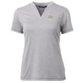 thumbnail image 2 of Women's Cutter & Buck Heather Gray Georgia Tech Yellow Jackets Forge Blade V-Neck Top, 2 of 3