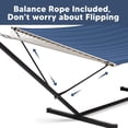 thumbnail image 3 of SUNCREAT 2 Person Free Standing Hammock with 15 ft Stand, 475 lbs Capacity, Backyard Hammock with Stand, Navy, 3 of 9