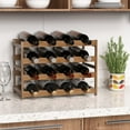 thumbnail image 5 of Bambloom Wine Rack,Bamboo Freestanding Floor Wine Bottle Holder,4-Tier Wine Storage Racks,Walnut, 5 of 7