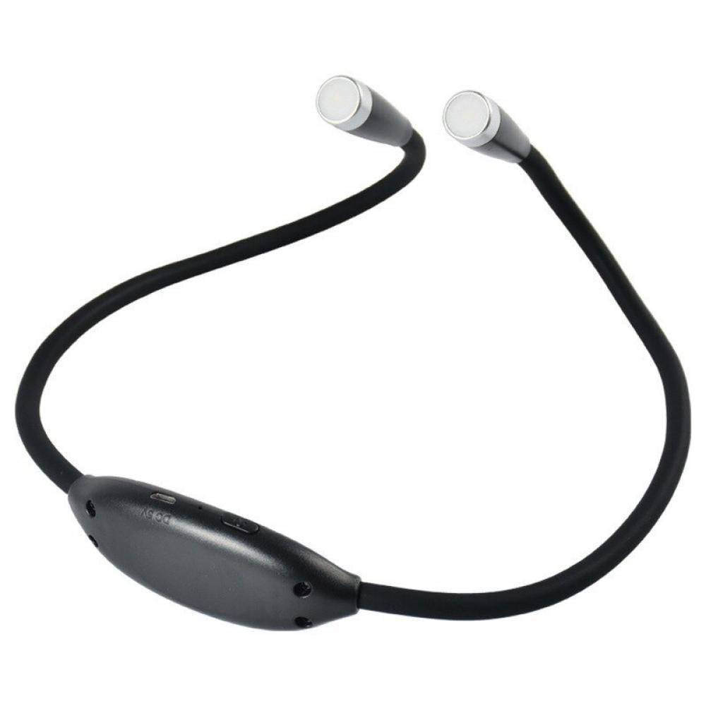 Neck Reading Light for Reading in Bed Bendable Arms 3 Brightness Levels