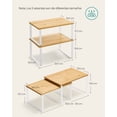 thumbnail image 4 of SONGMICS Estante para Especias, Juego de 2, Organizador de Armario, Especiero de Cocina Extensible, Blanco y Natural, 4 of 6