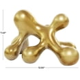 thumbnail image 3 of 13" x 7" Gold Porcelain Molecule Abstract Sculpture, by CosmoLiving by Cosmopolitan, 3 of 7