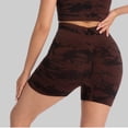 thumbnail image 6 of VBVC Women's High Waist Tie-Dye Ribbed Shorts,Ladies Stretchy Fashion Women's Shorts,Summer Comfy Activewear Shorts For Women,Coffee,S-XL, 6 of 7