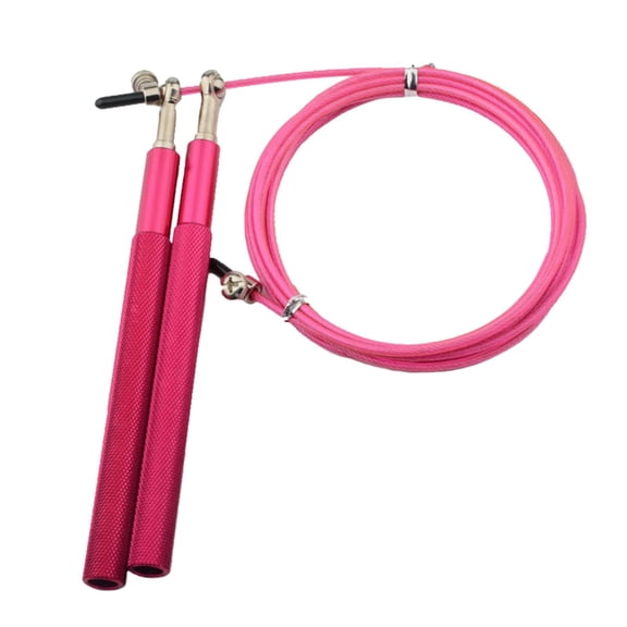 Fzaqwen Speed Jump Rope 300cm Adjustable Length Home Gyms Boxing Fitness Nonslip Handle Thin Pink