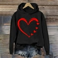 thumbnail image 2 of Goodeals Valentines Day Hoodies for Women Funny Love Heart Print Hooded Oversized Fleece Sweatshirts Casual Trendy Valentine Pullover Sweaters(Black,XXL)Clearance Sales, 2 of 6