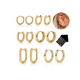 thumbnail image 1 of 6 Pares Aretes Para Mujer Oro 14k Set Arracadas Moda Xtellar dorado, 1 of 4