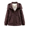 thumbnail image 2 of Pincandy Women's Winter Faux Fur Coats Long Sleeve Lapel Button Down Pockets Fleece Sherpa Jacket Casual Trendy Outerwear, 2 of 4
