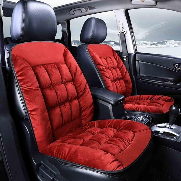 Funda de asiento de coche cálida y aislante, funda protectora automática suave para cojines de asientos delanteros y traseros.