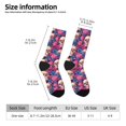 thumbnail image 2 of KLL Skull rose blue flower Print Cool Socks Men's Women's Crew Socks Funny Crazy Novelty Stockings, 2 of 6