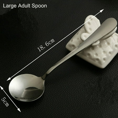 

Stainless Steel Round Spoon Coffee Spoon Dessert Sugar Salt Spice Spoon Kitchen Tools