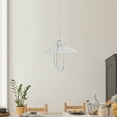 thumbnail image 6 of Lalia Home Iron 1 Light Elongated Pendant in White, 6 of 11