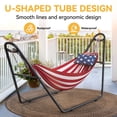 thumbnail image 2 of Dextrus Portable Hammock with Stand, Heavy Duty and Waterproof, 12FT, 450lbs Capacity, Red Color, Perfect for Outdoors and Backyard, 2 of 5