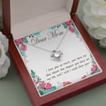 thumbnail image 2 of Dear Mom Necklace, Mother Necklace, Mom Gift, Mother's Day Gift, Mother's Day Necklace, Mother Daughter Gift, - Love Knot Necklace - Message Card & Gift Box, 2 of 5