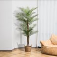 thumbnail image 3 of 6 Feet Artificial Palm Tree in Pot Faux Green Areca Palm Plant, Fake Tree for Home Decor Office House Living Room Indoor Outdoor, 3 of 8