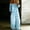 Lake Blue, variant on Women's Solid Color Off-Shoulder Denim-Look Jumpsuit – Long Sleeve Button Front, Wide Leg Pants with Pockets Blue,XXXL