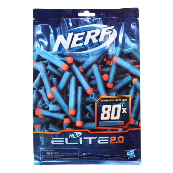 Lanzadores Hasbro Nerf Elite 2.0, Kit de 80 Dardos, para niños a partir de 8 años
