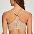 thumbnail image 2 of MELENECA Female Racerback Front Closure Unlined Underwire Bra for Women Beige 44C, 2 of 6