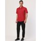 thumbnail image 3 of Lars Amadeus Camisa De Vestir Para Hombre, Ajuste Regular, Manga Corta, Botones, Camisa De Negocios Sólida rojo L Unique Bargains Camisa, 3 of 5