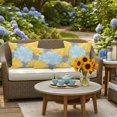 thumbnail image 6 of Outdoor Pillow Cover Blue Yellow Flowers Set of 2 Waterproof Throw Pillowcases Plant Leaf Decorative Patio Furniture Pillows for Couch Garden Indoor & Outdoor Use, 6 of 9