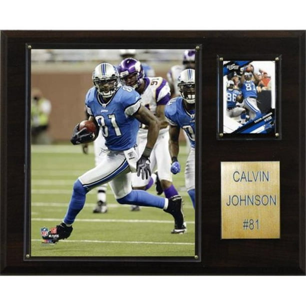 C & I Collectables 1215CALVINJ NFL Calvin Johnson Detroit Lions Player Plaque