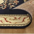 thumbnail image 6 of Formal Medallion Border Ultra-Soft Indoor Area Rug or Runner, 5' x 5', Midnight Blue by Blue Nile, 6 of 6