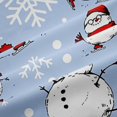 thumbnail image 5 of Erosebridal Xmas Snowman Blackout Curtains Set of 2 (52x84 Each), Winter Scarf Curtain, Sky Blue, 5 of 6