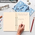 thumbnail image 5 of Blue with Whales Ring Binder Notebook Journey Note Diary College Ruled Spiral Notebook Study Loose Leaf Paper A5 60 Pages, 5 of 8