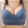 thumbnail image 2 of TSADFHJI Comfortable Seamless Full Coverage Bra for Women Wireless Bras with Soft Support Regular and Plus Size Fishnet Bras for Women Sets Womens Bras Crotchless Garter Blue 36, 2 of 4