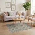 thumbnail image 3 of ODIKA 4'x6' Taupe Quatrefoil Medallion Trellis Washable Area Rug Ornate Border Framework With Intricate Star Motif Pet Friendly, Non-Shedding for Bedroom, Reading Nook, 3 of 7